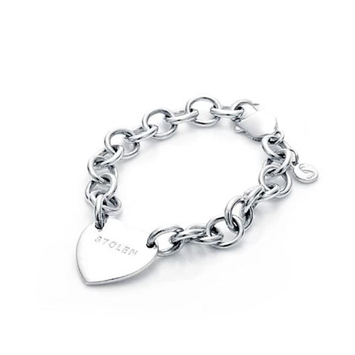 Sterling Silver Multi Heart Charm Bracelet | Jewlr